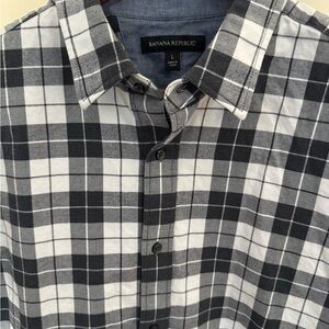 Banana Republic Monochrome Checkered Men's Shirt